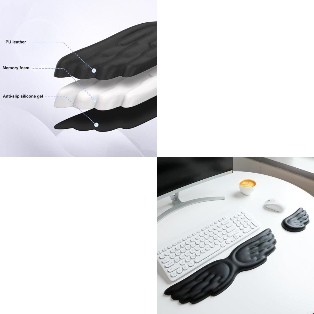 Ergonomic Desk Setup Keyboard - 462E Yumuşak Silikon Melek Kanat Klavye