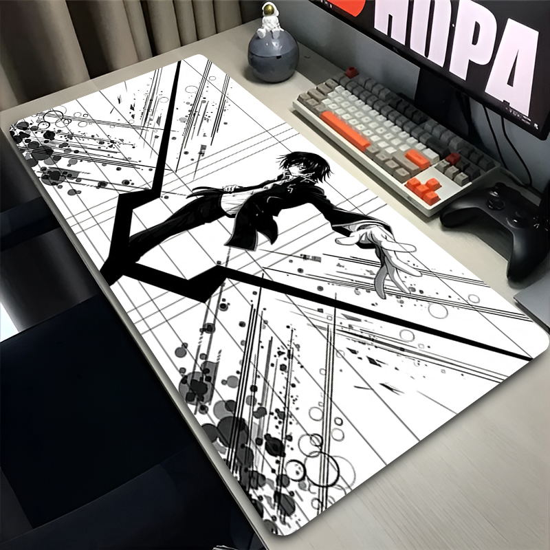 Desk Setup Essentials - Büyük Boy Mousepad Code Geass Beyaz