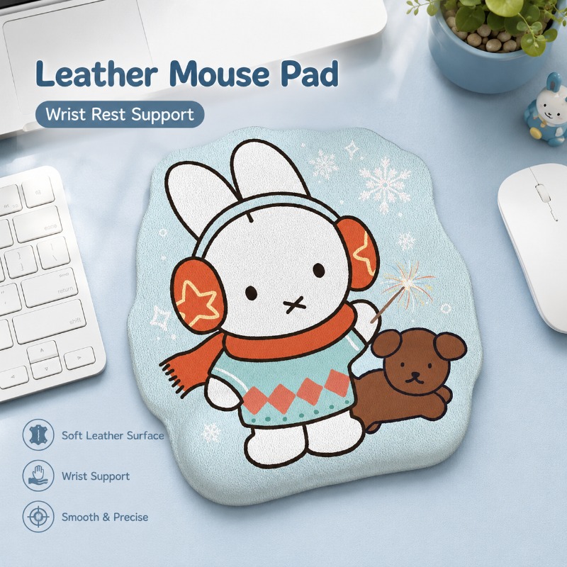 Desk Setup Anime - Anime Miffy Deri Mouse Pad, Bilek