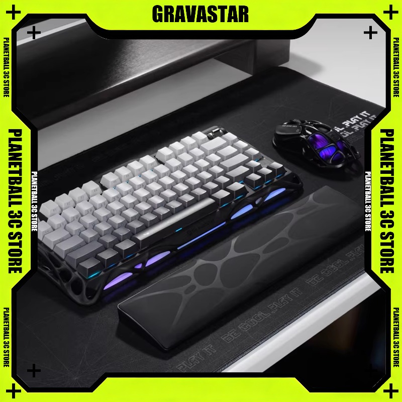 Ergonomic Desk Setup Keyboard - GravaStar Bilim Kurgu Ergonomik Klavye Bilek