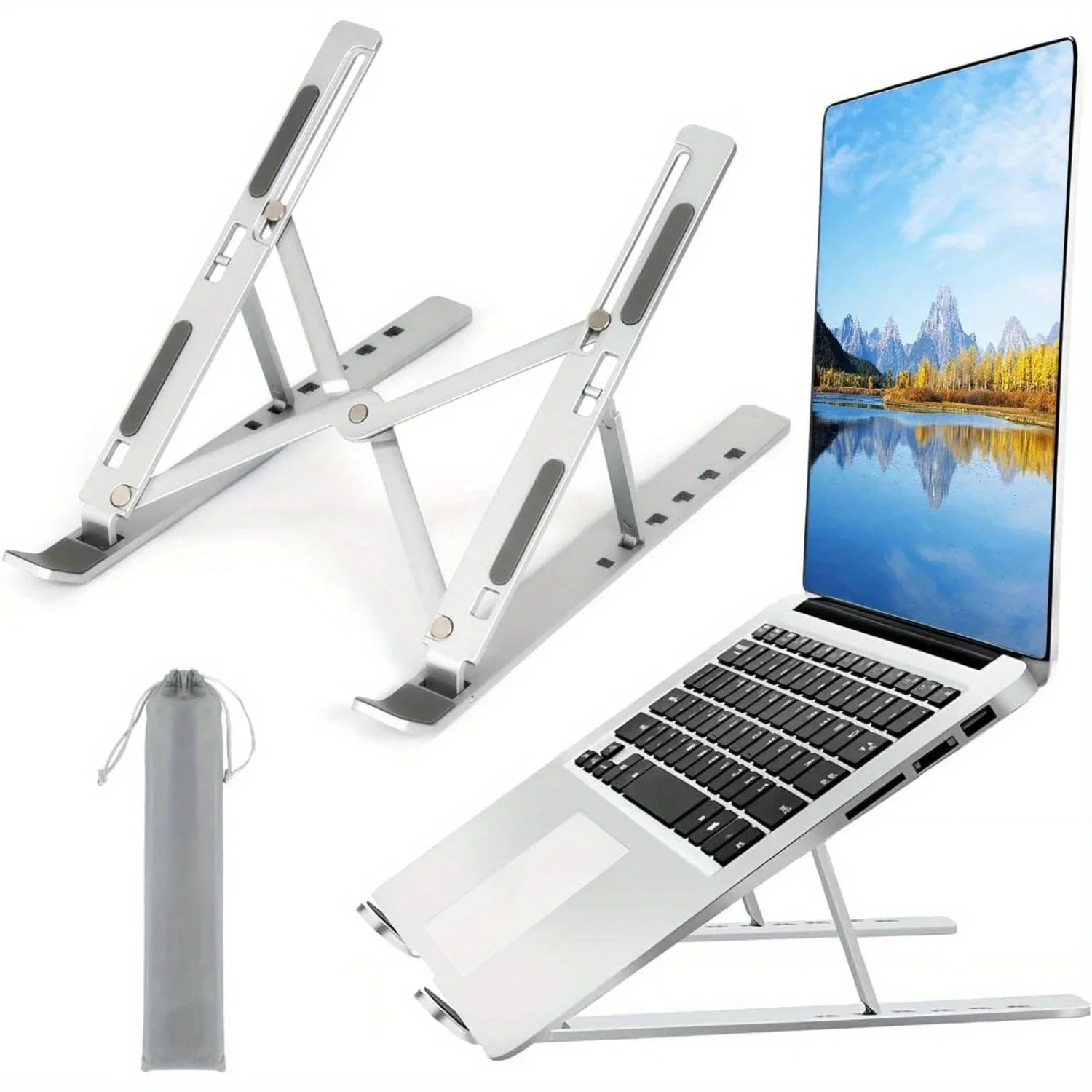 Desk Setup Mac - Katlanabilir Alüminyum Dizüstü Bilgisayar Yükseltici Ergonomik