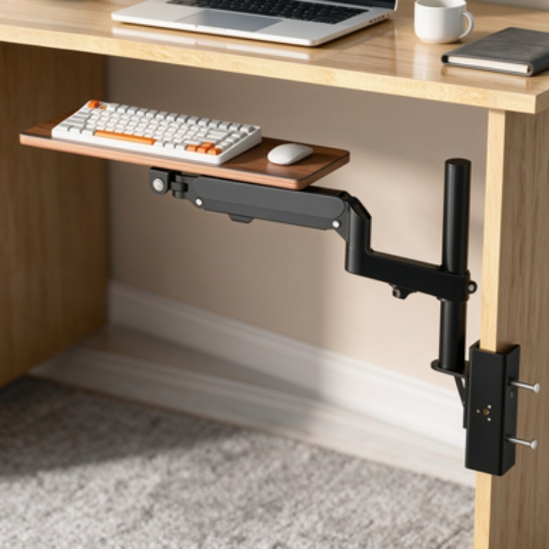 Ergonomic Desk Setup Keyboard - Masa Altı Klavye Sehpası Ofis Yazma