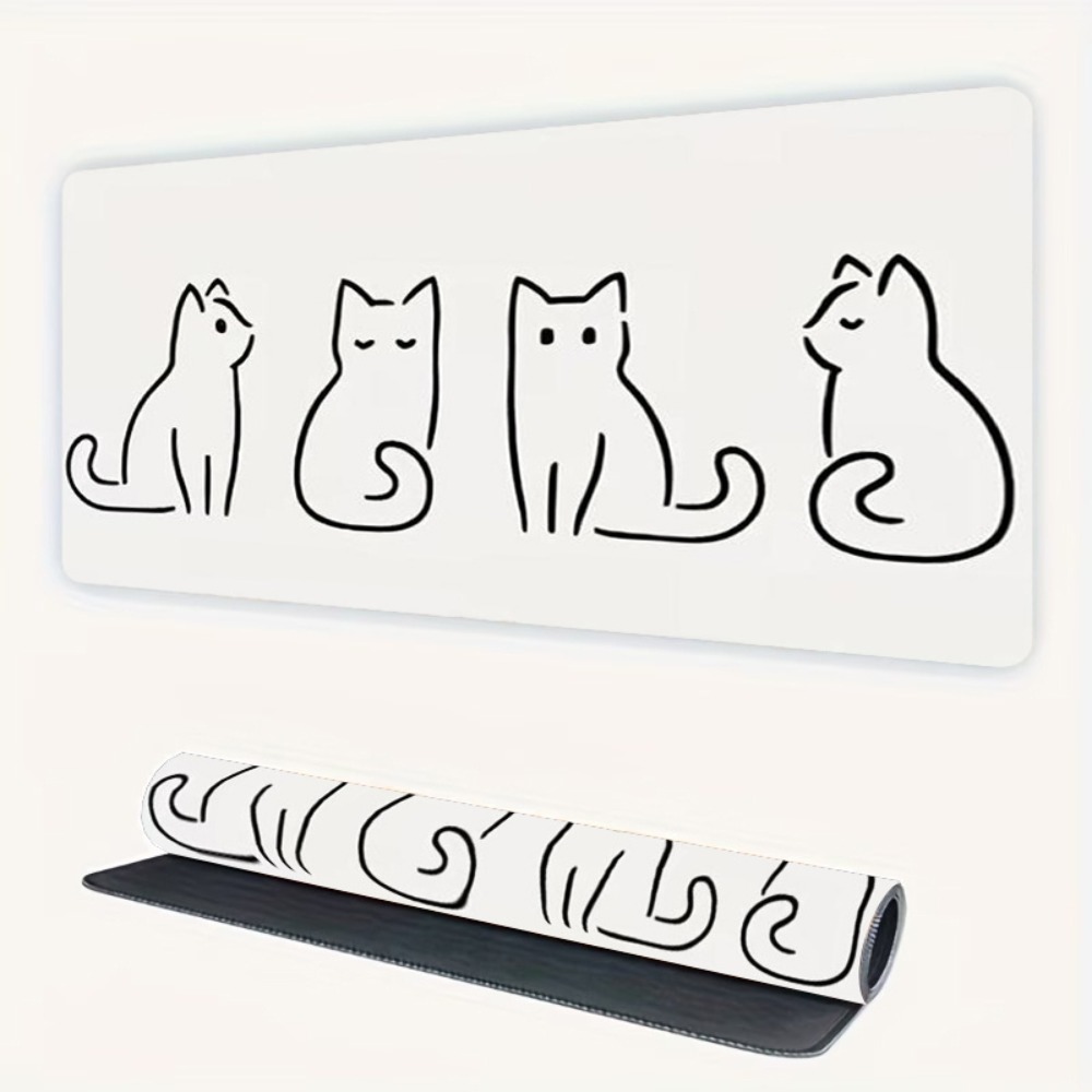 Desk Setup Designer - Eğlenceli kedi desenli mouse pad'ler, masa
