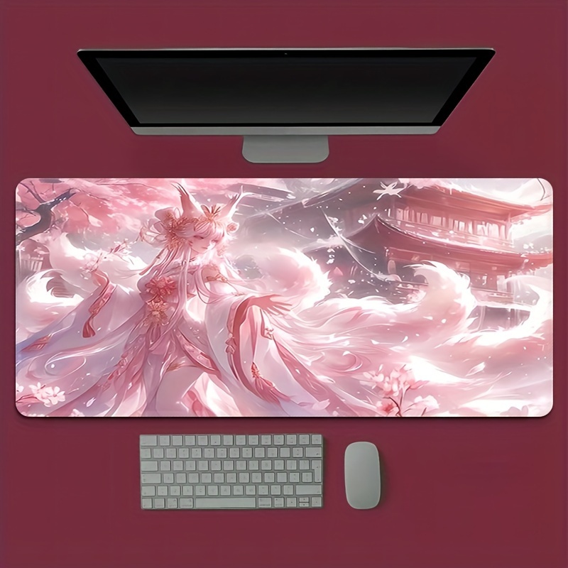 Desk Setup Designer - Anime Tilki Kızı Masa Örtüsü, Büyülü