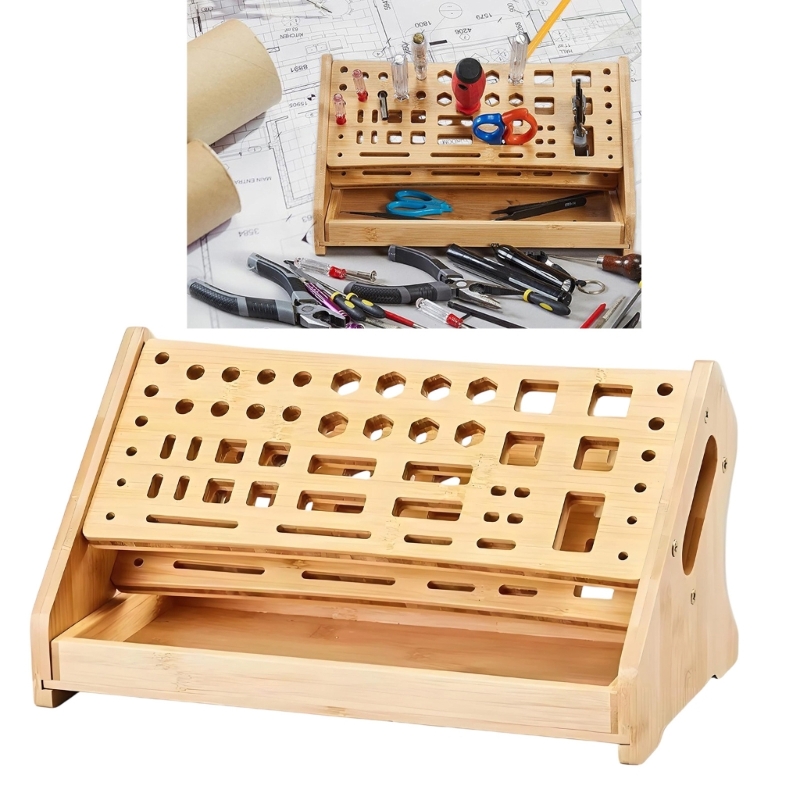 Desk Setup Needs - K1AE Doğal Ahşap Depolama Rafı Montaj