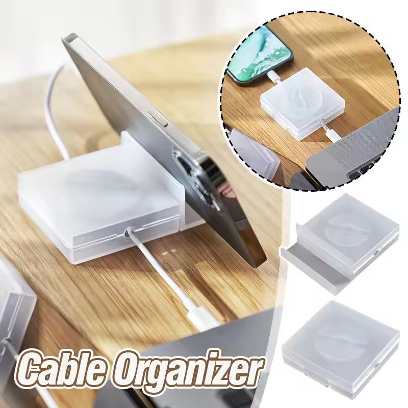 Cable Box Organizer - Taşınabilir Şeffaf Kablo Düzenleyici Kablo Yönetimi