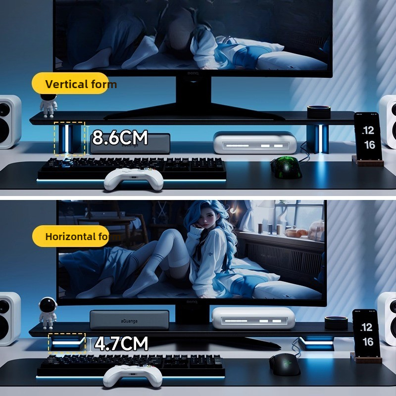 RGB Monitör Standı Ergonomik B - Desk Setup With Laptop And Monitor incelemesi ve fiyatı