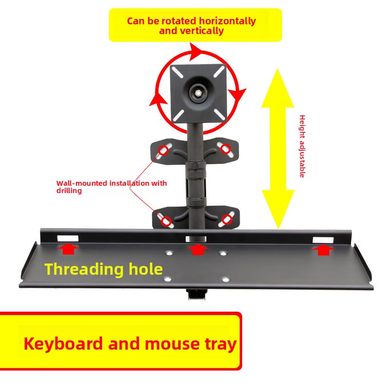 Ayarlanabilir Duvar Klavye Raf - Ergonomic Desk Setup Keyboard incelemesi ve fiyatı