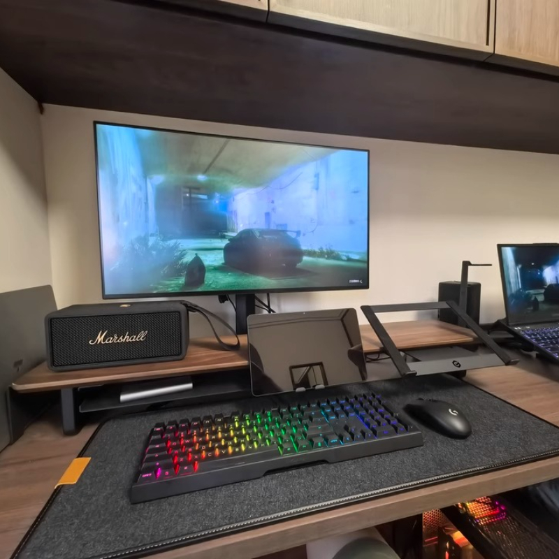 Modüler Monitör Yükseltici Sta - Desk Setup With Laptop And Monitor incelemesi ve fiyatı