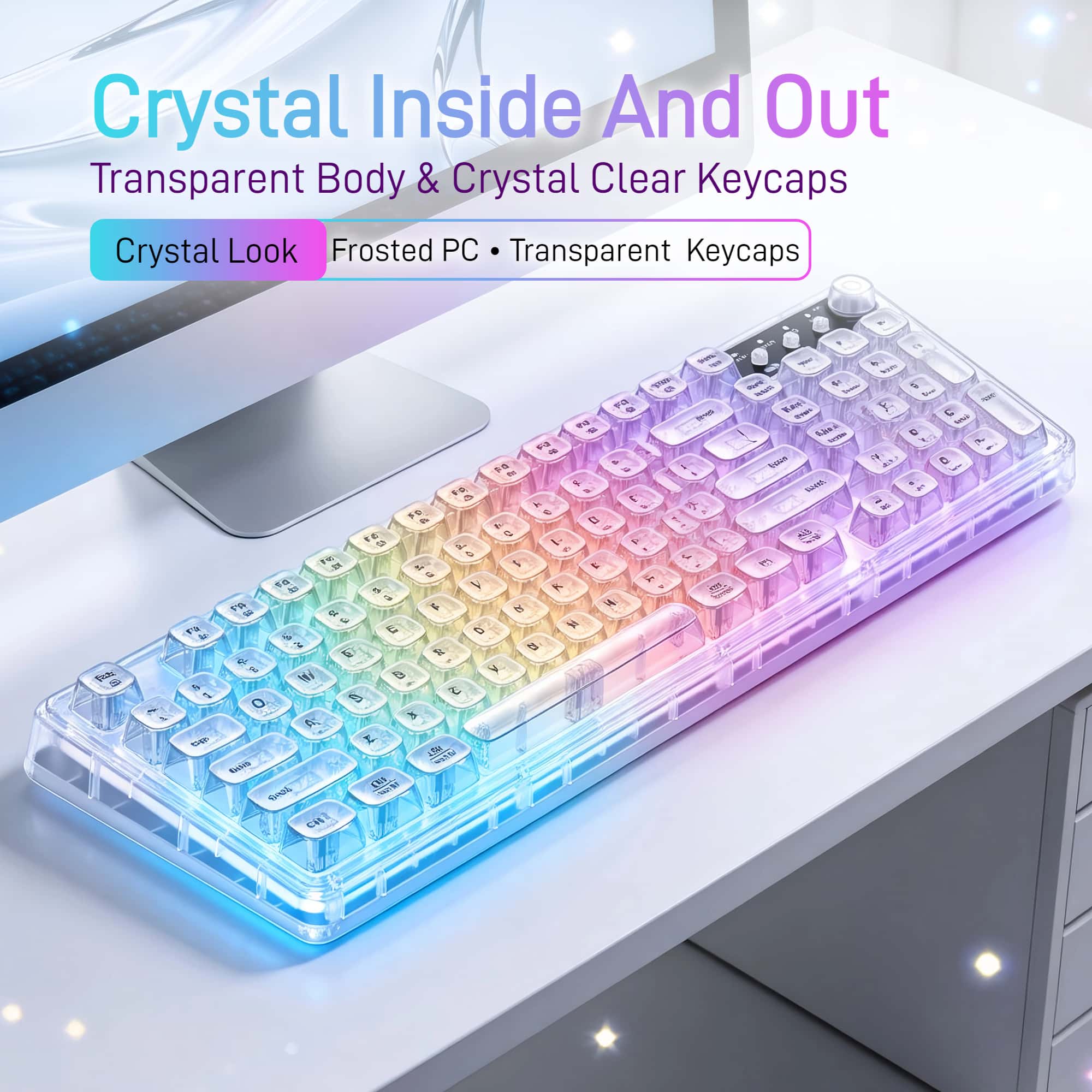 F99 Gasket Şeffaf Kablosuz Oyu - Desk Setup Layout incelemesi ve fiyatı